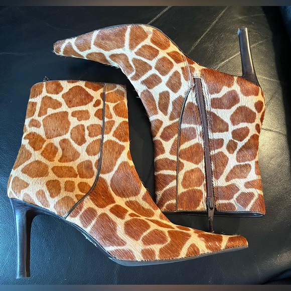 Ralph Lauren Calf Hair Spot Print Half Boot